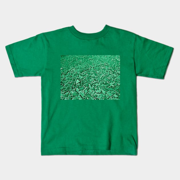 Emerald green  pebbles vector Kids T-Shirt by stevepaint